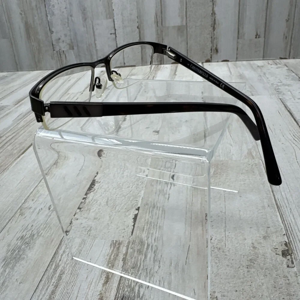 Chesterfield CH840 52-18-140 Gun Metal Brown Tortoise Flex Hinge Eyeglass Frames